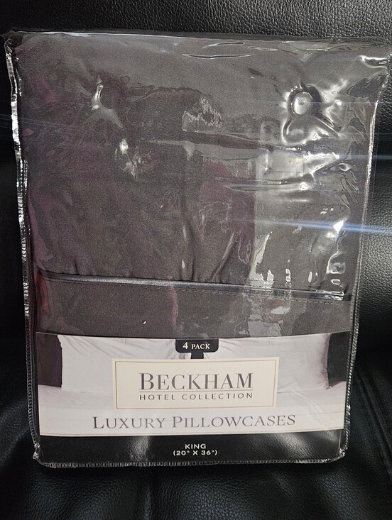 Hotel Collection Other - Beckham Hotel Collection Luxury Pillowcases - Charcoal Gray King 20x36 (4 Pack)